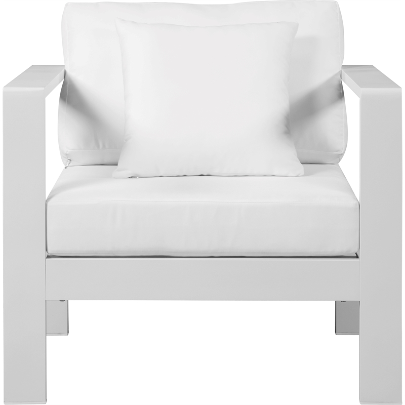Meridian Furniture Nizuc White Outdoor Patio Arm Chair