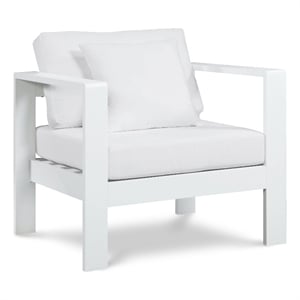 Meridian Furniture Nizuc White Outdoor Patio Arm Chair