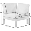 Meridian Furniture Nizuc White Outdoor Patio Corner Chair