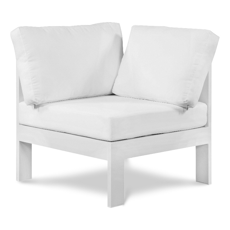 Meridian Furniture Nizuc White Outdoor Patio Corner Chair