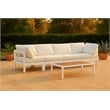 Meridian Furniture Nizuc White Outdoor Patio Modular Sofa