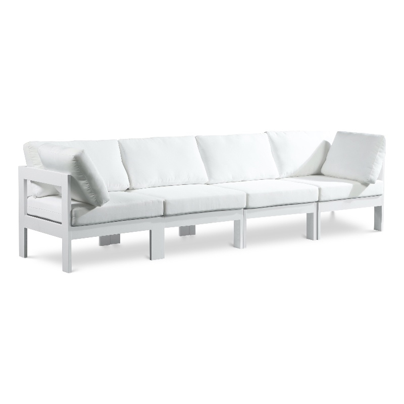 Meridian Furniture Nizuc White Outdoor Patio Modular Sofa