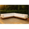 Meridian Furniture Rio Off White Water Resisting Fabric Modular Sectional