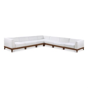 Meridian Furniture Rio Off White Water Resisting Fabric Modular Sectional