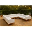 Meridian Furniture Rio Off White Water Resisting Fabric Modular Sectional