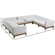 Meridian Furniture Rio Off White Water Resisting Fabric Modular Sectional