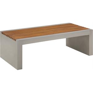 meridian furniture rio light grey concrete cement coffee table