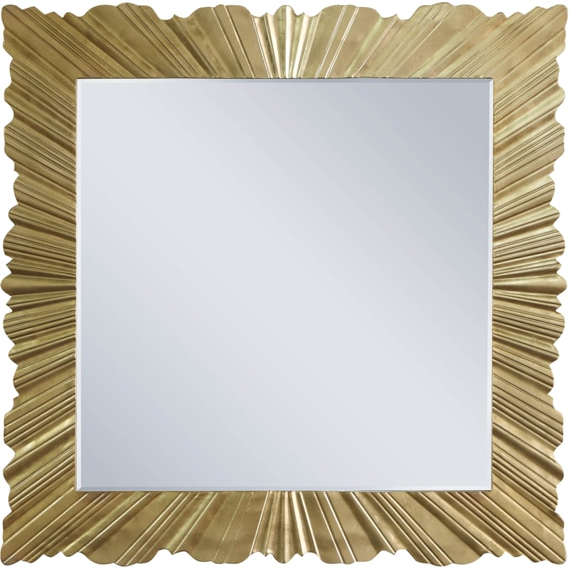 Meridian Furniture Golda Gold Leaf Mirror