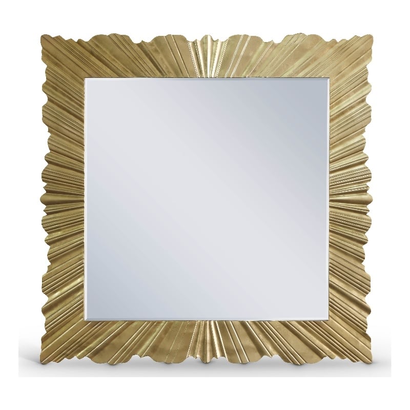 Meridian Furniture Golda Gold Leaf Mirror