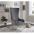 Meridian Furniture Alexander Grey Velvet Accent Chair