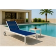Meridian Furniture Nizuc Navy Outdoor Patio Mesh Chaise Lounge Chair