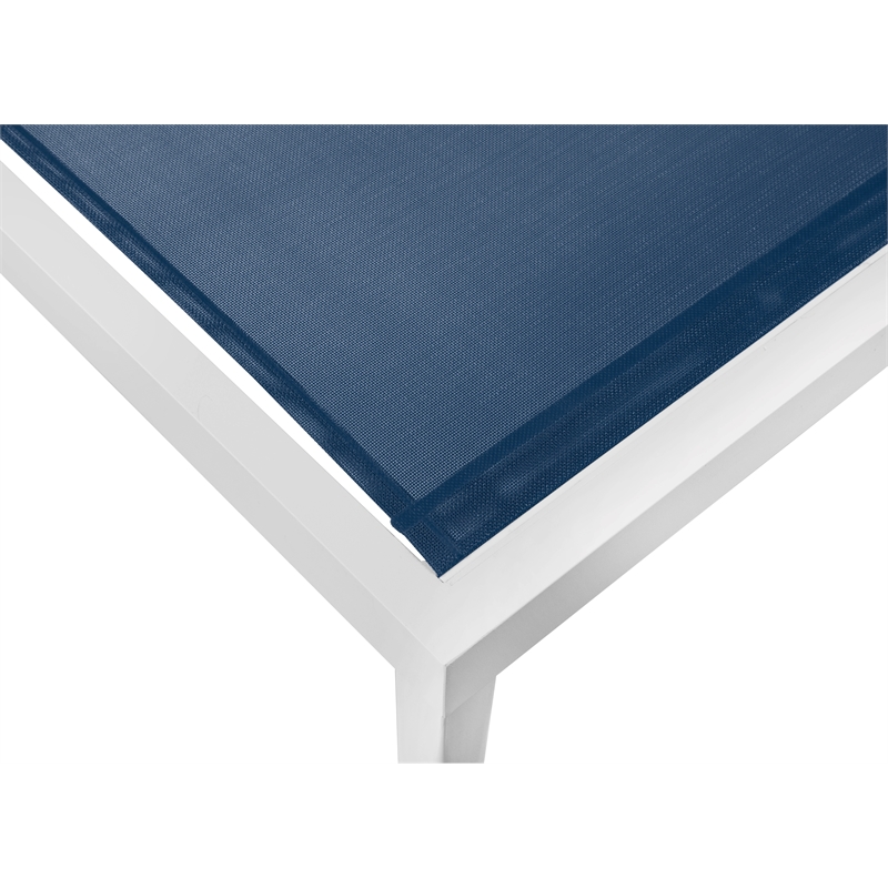 Meridian Furniture Nizuc Navy Outdoor Patio Mesh Chaise Lounge Chair