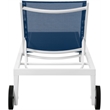 Meridian Furniture Nizuc Navy Outdoor Patio Mesh Chaise Lounge Chair
