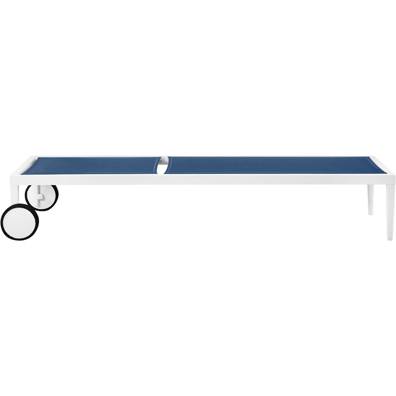 Meridian Furniture Nizuc Navy Outdoor Patio Mesh Chaise Lounge Chair