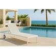 Meridian Furniture Nizuc Off White Outdoor Patio Mesh Chaise Lounge Chair