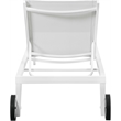 Meridian Furniture Nizuc Off White Outdoor Patio Mesh Chaise Lounge Chair