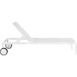 Meridian Furniture Nizuc Off White Outdoor Patio Mesh Chaise Lounge Chair