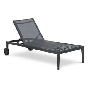 Meridian Furniture Nizuc Black Outdoor Patio Mesh Chaise Lounge Chair