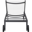 Meridian Furniture Nizuc Off White Outdoor Patio Mesh Chaise Lounge Chair