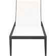 Meridian Furniture Nizuc Off White Outdoor Patio Mesh Chaise Lounge Chair