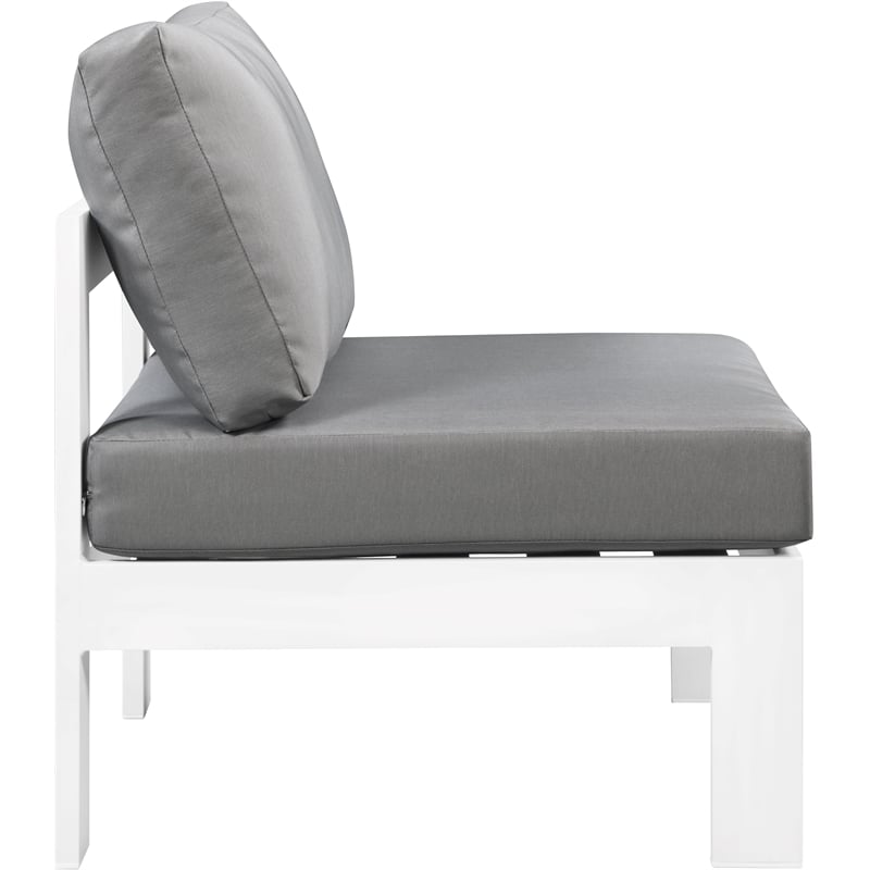 Meridian Furniture Nizuc Grey Outdoor Patio Armless Chair