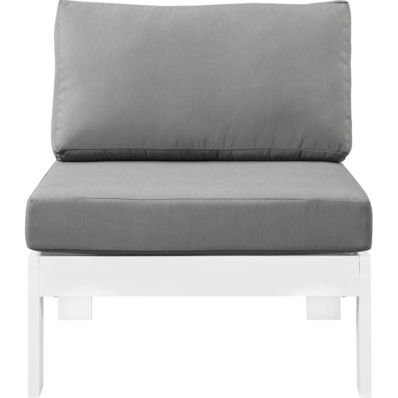 Meridian Furniture Nizuc Grey Outdoor Patio Armless Chair