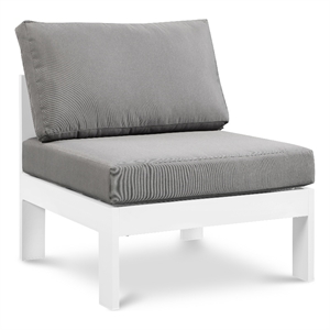 Meridian Furniture Nizuc Grey Outdoor Patio Armless Chair