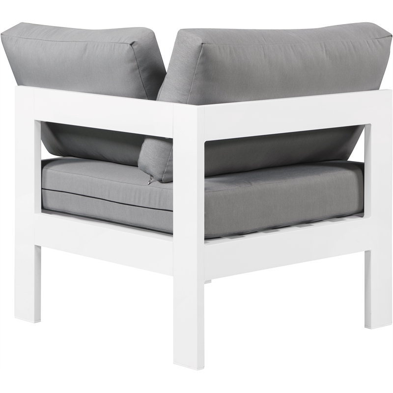 Meridian Furniture Nizuc Grey Outdoor Patio Corner Chair