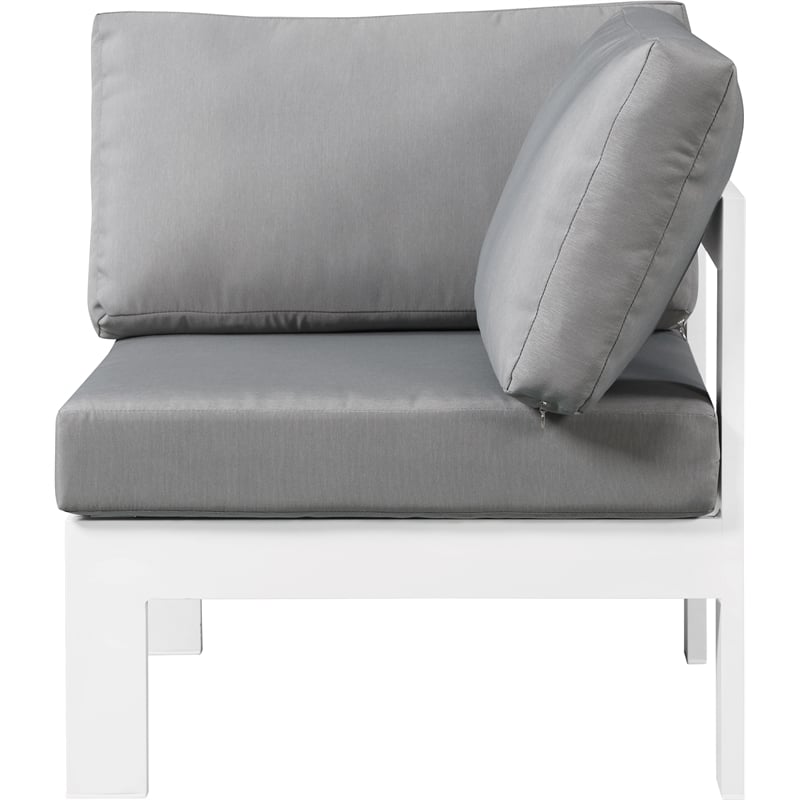 Meridian Furniture Nizuc Grey Outdoor Patio Corner Chair