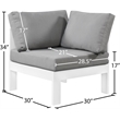 Meridian Furniture Nizuc Grey Outdoor Patio Corner Chair