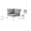 Meridian Furniture Nizuc Grey Outdoor Patio Corner Chair