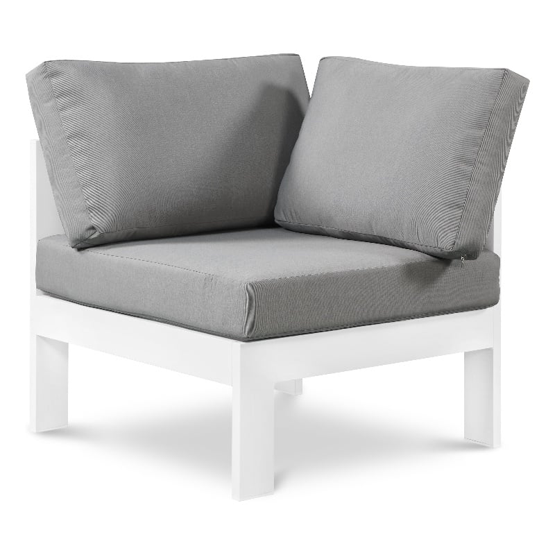 Meridian Furniture Nizuc Grey Outdoor Patio Corner Chair