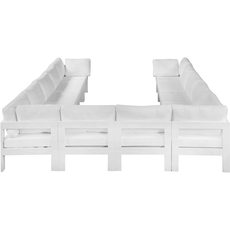 Meridian Furniture Nizuc White Outdoor Patio Modular Sectional