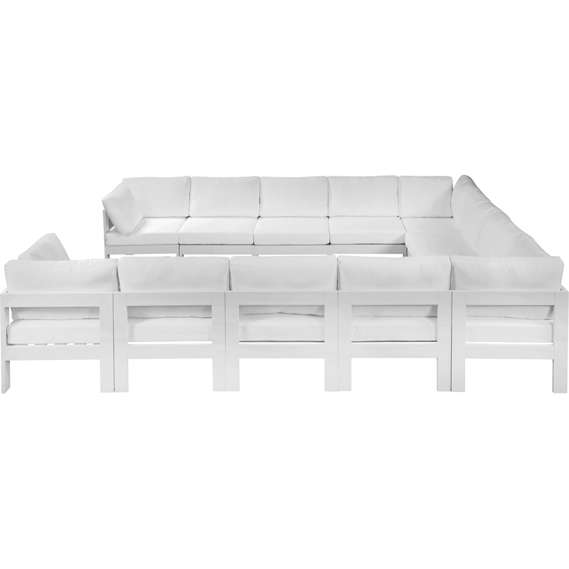 Meridian Furniture Nizuc White Outdoor Patio Modular Sectional