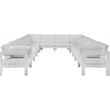 Meridian Furniture Nizuc White Outdoor Patio Modular Sectional
