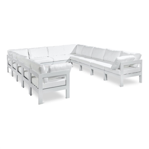 Meridian Furniture Nizuc White Outdoor Patio Modular Sectional