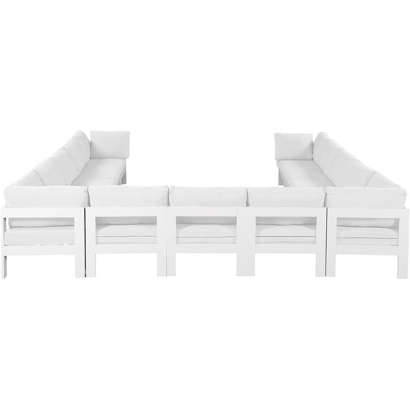 Meridian Furniture Nizuc White Outdoor Patio Modular Sectional