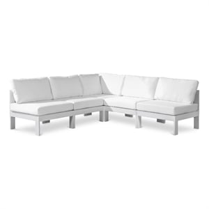 Meridian Furniture Nizuc White Outdoor Patio Modular Sectional