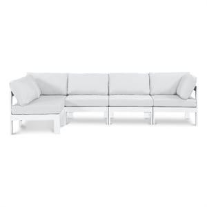 Meridian Furniture Nizuc White Outdoor Patio Modular Sectional