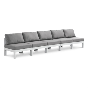 Meridian Furniture Nizuc Grey Outdoor Patio Modular Sofa