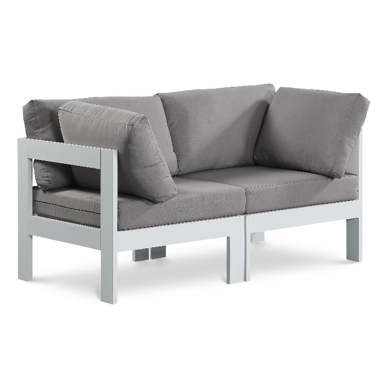Meridian Furniture Nizuc Grey Outdoor Patio Modular Sofa