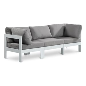 Meridian Furniture Nizuc Grey Outdoor Patio Modular Sofa