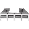 Meridian Furniture Nizuc Grey Outdoor Patio Modular Sectional