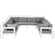 Meridian Furniture Nizuc Grey Outdoor Patio Modular Sectional