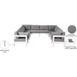 Meridian Furniture Nizuc Grey Outdoor Patio Modular Sectional