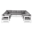 Meridian Furniture Nizuc Grey Outdoor Patio Modular Sectional