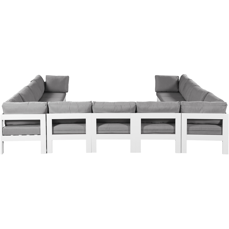 Meridian Furniture Nizuc Grey Outdoor Patio Modular Sectional