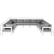 Meridian Furniture Nizuc Grey Outdoor Patio Modular Sectional