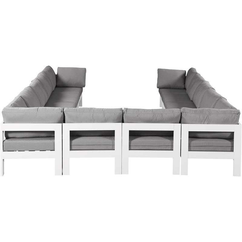 Meridian Furniture Nizuc Grey Outdoor Patio Modular Sectional