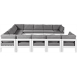 Meridian Furniture Nizuc Grey Outdoor Patio Modular Sectional